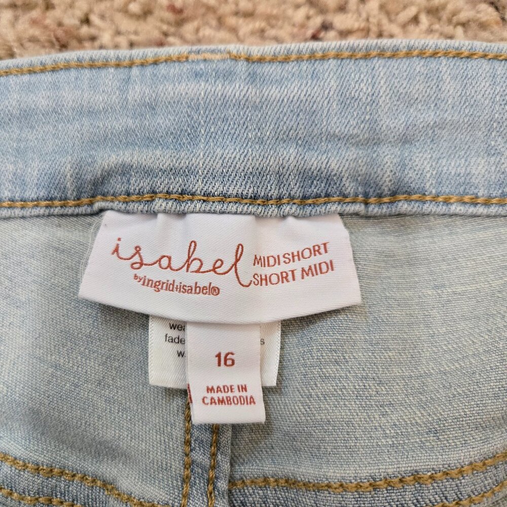Isabel Maternity Jean Shorts Size 16 NWT - Picture 4 of 9